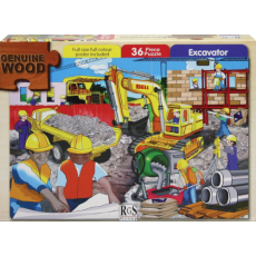 A4 "Excavator" 36 Piece Wooden Puzzle     